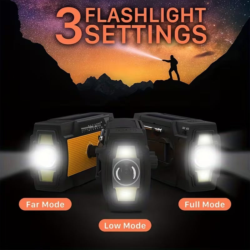 Portable Emergency Solar Radio with Flashlight