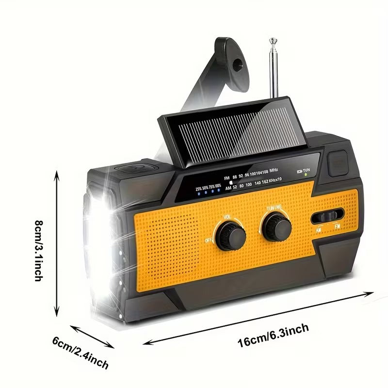 Portable Emergency Solar Radio with Flashlight