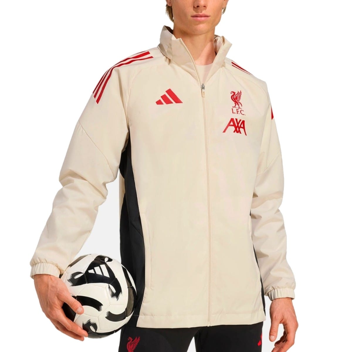 Liverpool FC soccer training rain jacket 2025/26 - Adidas