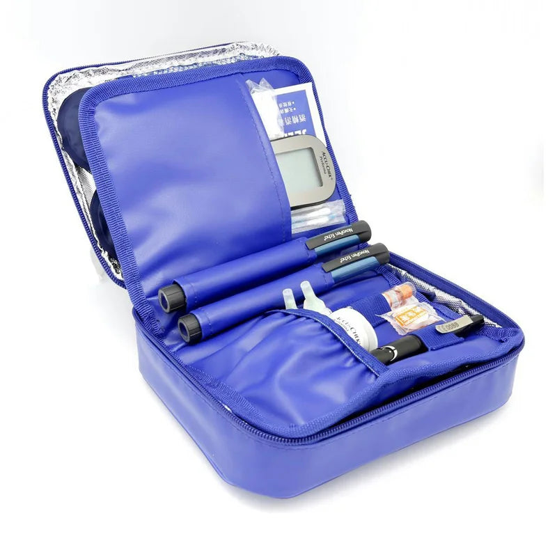 Insulin Cooler Box Portable Travel Case With Ice Bag