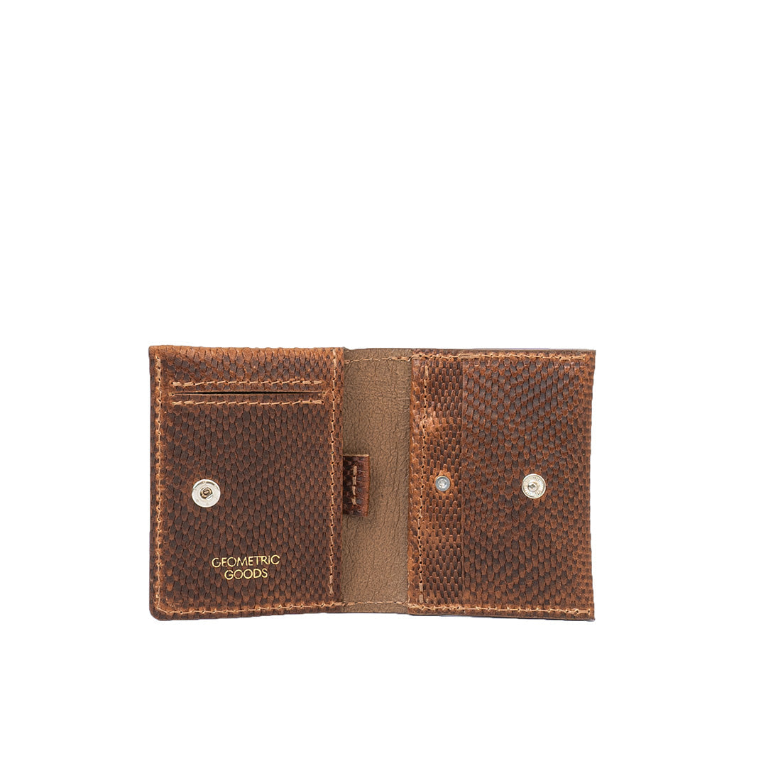 Leather Card Wallet for AirTag - Minimalist 5.0 (Snake Print)