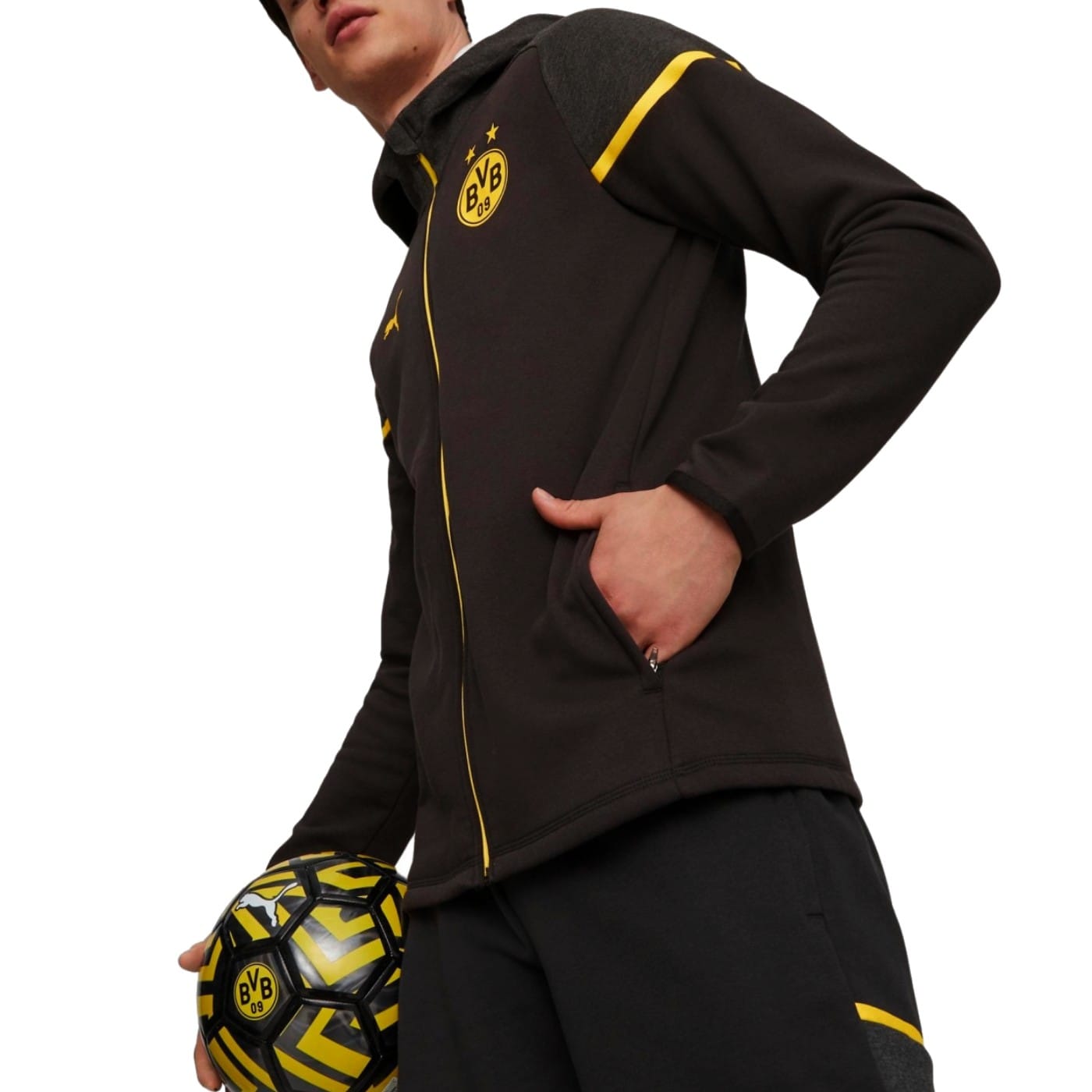 Borussia Dortmund Casual hooded presentation jacket 2023/24 - Puma